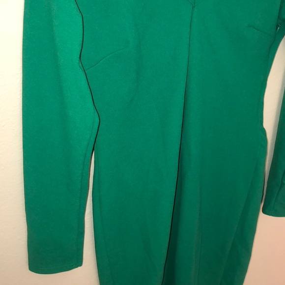 Long green going out dress - Picture 3 of 4